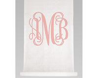 Monogram Aisle Runner - Main Image | My Wedding Favors