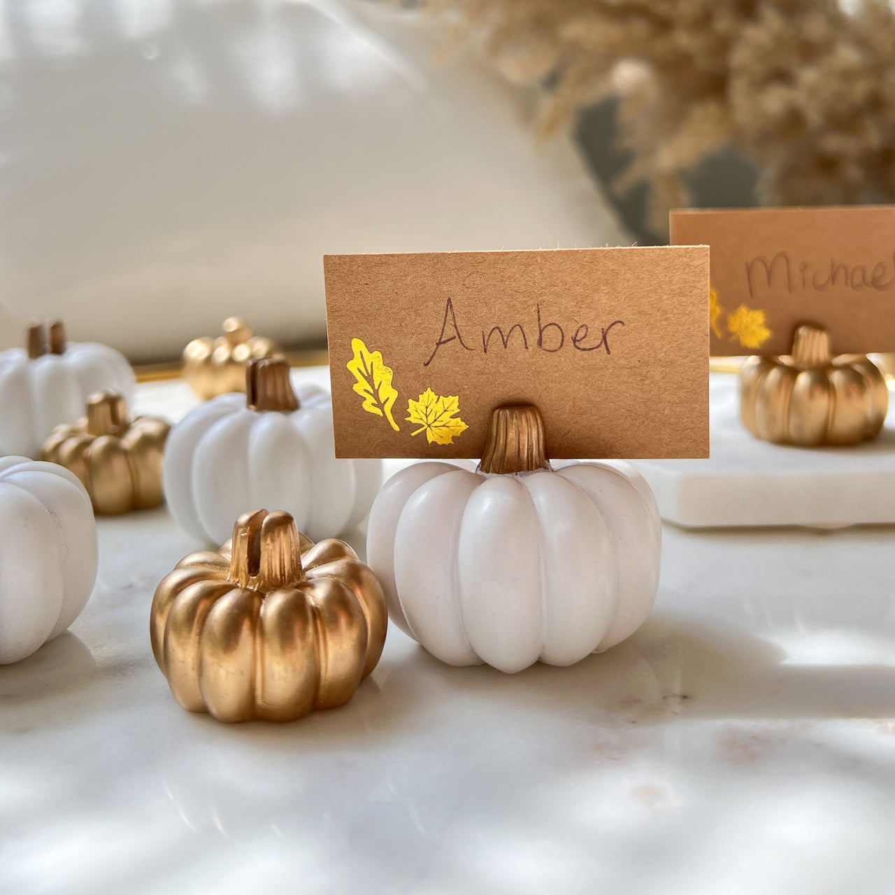 White Pumpkin Place Card Holder (Set of 6) - Alternate Image 8 | My Wedding Favors