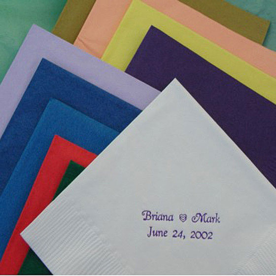 Personalized Napkins (Set of 50) - Main Image | My Wedding Favors