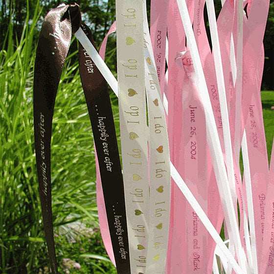 Personalized Ribbon Wedding Wand Send Off Favors (50 wands) - Main Image | My Wedding Favors