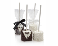 Thumbnail for Bride & Groom Marshmallow Pops - Main Image | My Wedding Favors