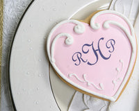 Thumbnail for Monogram Heart Cookie - Main Image | My Wedding Favors