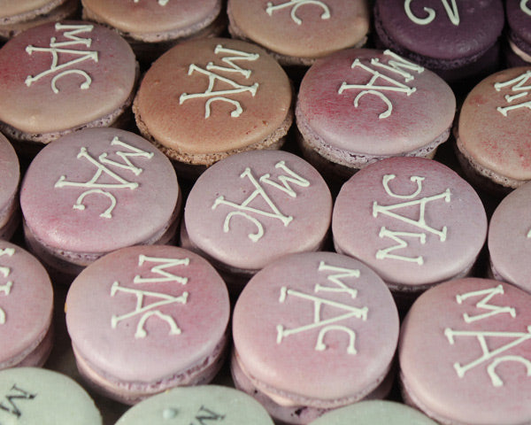 Monogram French Macaron Edible Favors - Main Image | My Wedding Favors