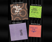 Thumbnail for Personalized Monogram Circles or Vichy Napkins (Luncheon and Beverage Size Available) - Alternate Image 5 | My Wedding Favors