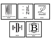 Thumbnail for Personalized Monogram Circles or Vichy Napkins (Luncheon and Beverage Size Available) - Alternate Image 6 | My Wedding Favors