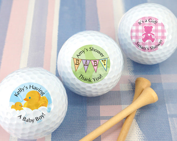Personalized Baby Shower Golf Ball Favors (Many Designs Available) - Main Image | My Wedding Favors