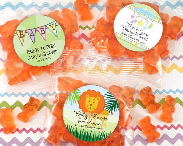Personalized Baby Shower Gummy Bear Favors (Many Designs Available) - Main Image | My Wedding Favors