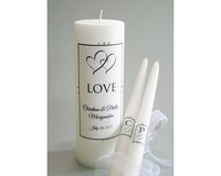 Thumbnail for Duet Heart Wedding Unity Candles - Main Image | My Wedding Favors