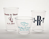 Thumbnail for Personalized Hard Plastic Disposable Cups (Multiple Sizes & Designs Available) - Main Image | My Wedding Favors