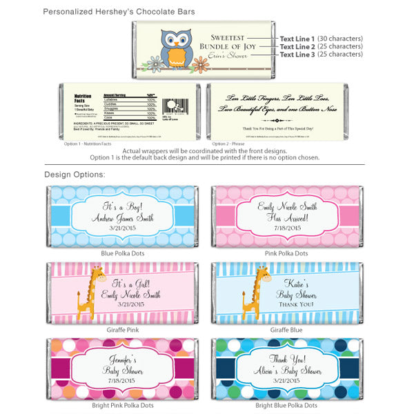 Personalized Baby Shower Hershey's Assorted Miniatures Favors - Alternate Image 2 | My Wedding Favors
