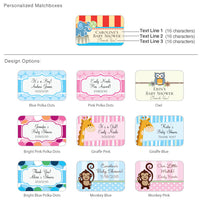 Thumbnail for Personalized Baby Shower Matchboxes (Black or White) (Set of 50) - Alternate Image 2 | My Wedding Favors