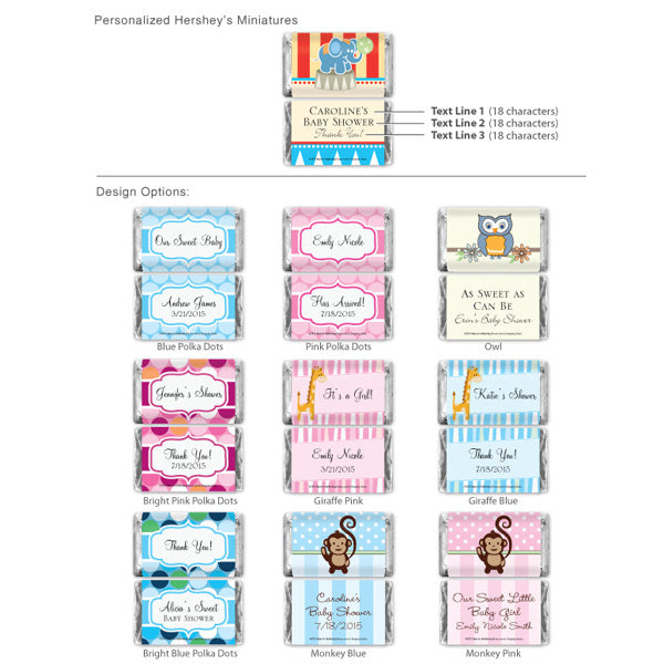 Personalized Baby Shower Hershey's Miniatures Wrappers - Alternate Image 2 | My Wedding Favors