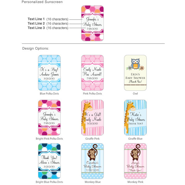 Exclusive Personalized Baby Shower Sunscreen - Alternate Image 2 | My Wedding Favors
