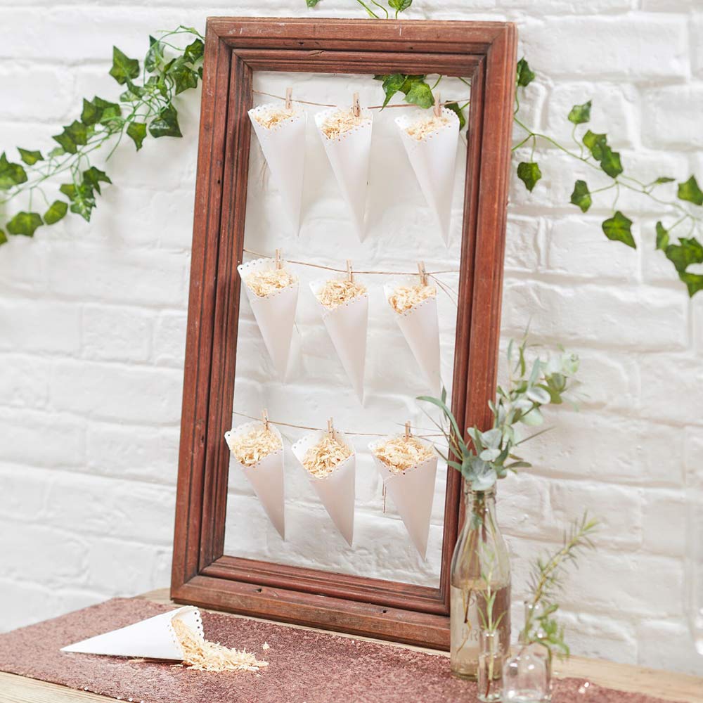 Beautiful Botanics Scalloped Confetti Cones (Set of 10) - Main Image | My Wedding Favors
