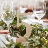 Thumbnail for Beautiful Botanics Wooden Table Numbers (1-12) - Main Image | My Wedding Favors