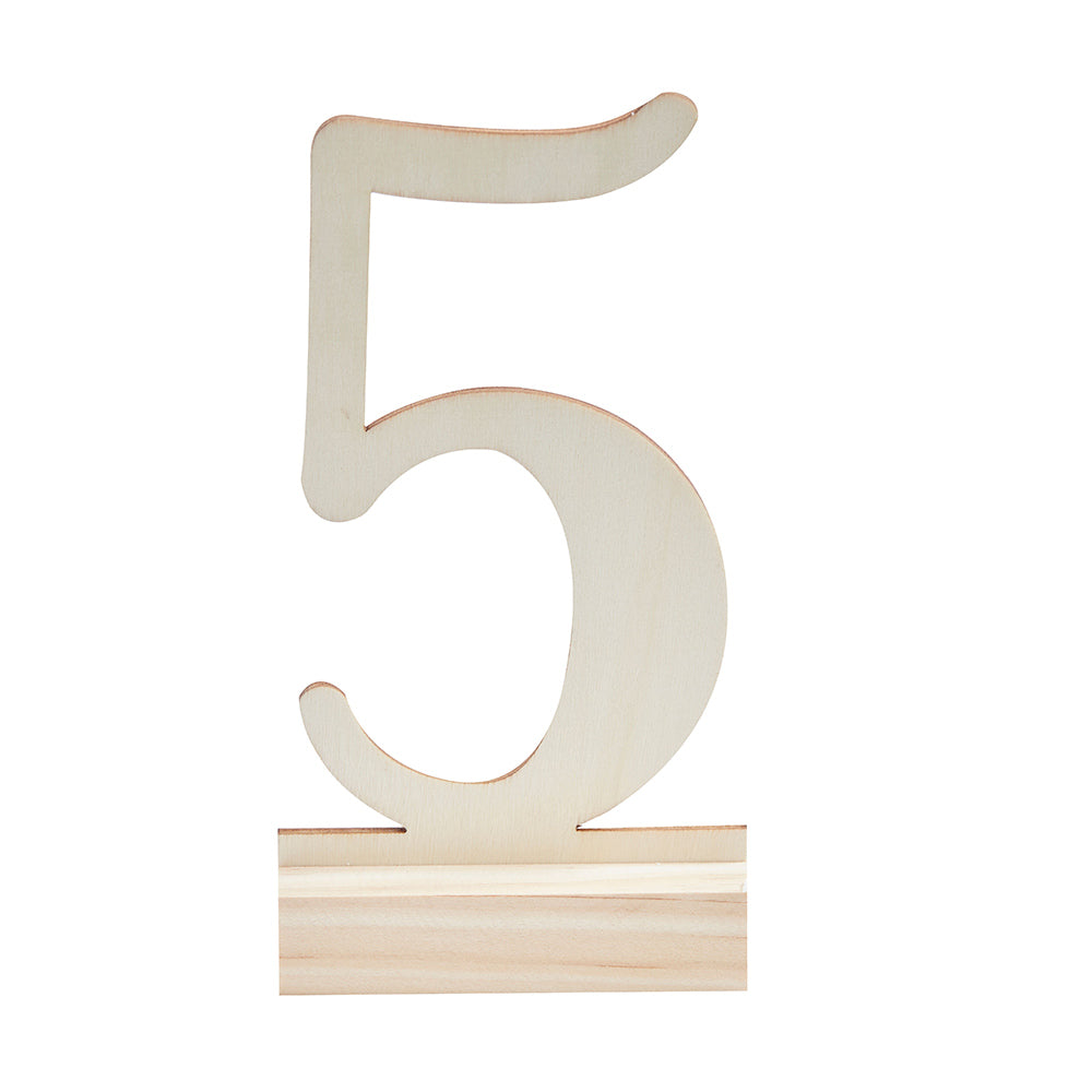 Beautiful Botanics Wooden Table Numbers (1-12) - Alternate Image 2 | My Wedding Favors