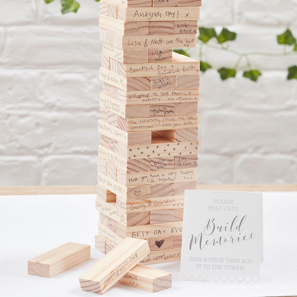 Beautiful Botanics Build A Memory Building Blocks Alternative Guest Book (Set of 72) - Alternate Image 3 | My Wedding Favors