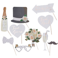 Thumbnail for Beautiful Botanics Photo Booth Prop Set - Main Image | My Wedding Favors
