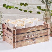 Thumbnail for Beautiful Botanics Collapsible Wooden Effect Card Crate - Main Image | My Wedding Favors