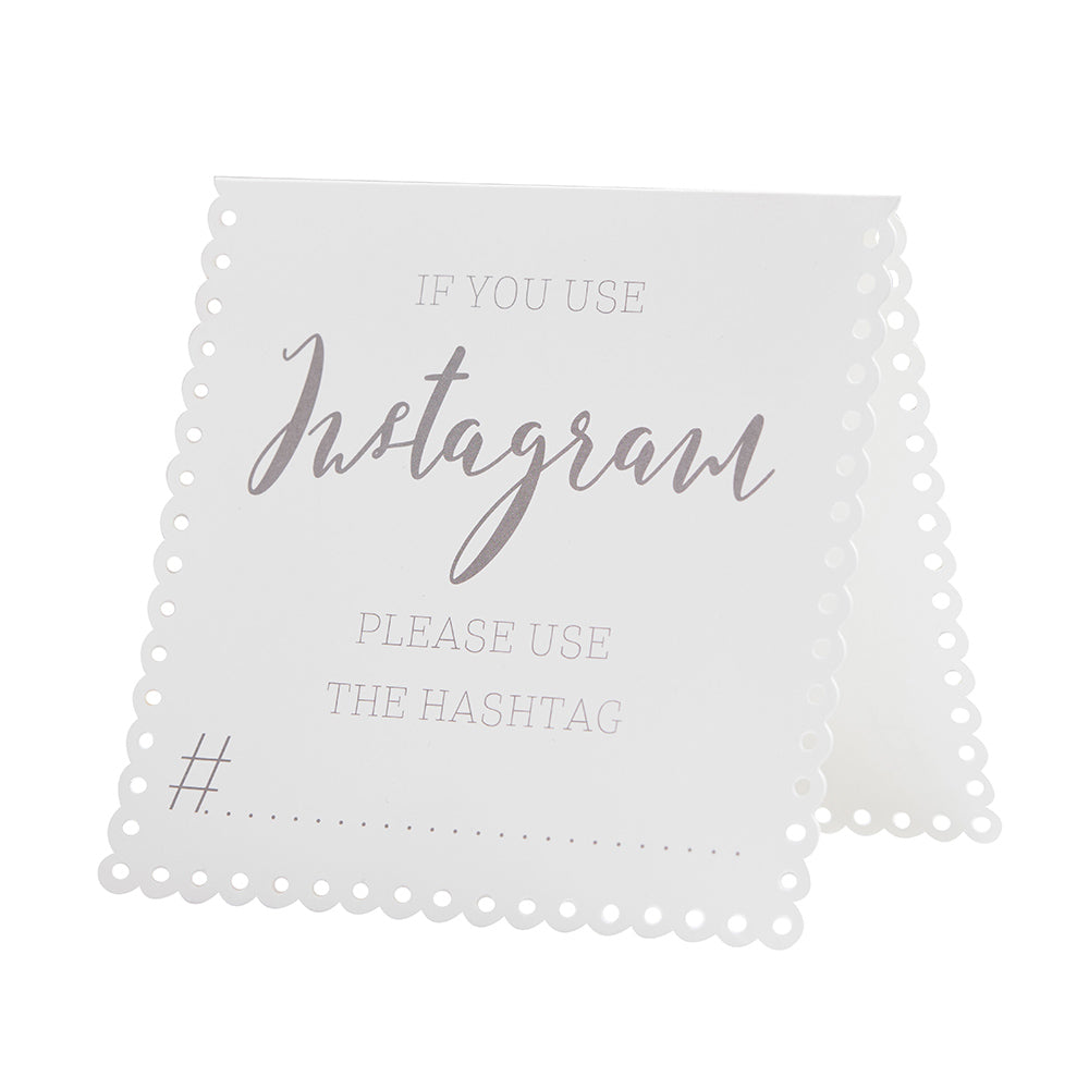 Beautiful Botanics "Use Our Hashtag" Tent Cards (Set of 5) - Alternate Image 2 | My Wedding Favors