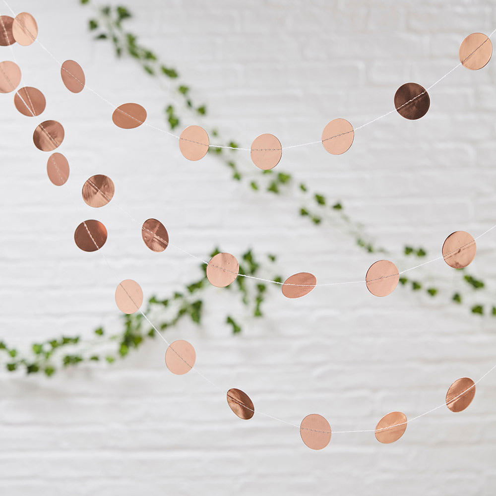 Beautiful Botanics Rose Gold Circle Garland - Main Image | My Wedding Favors
