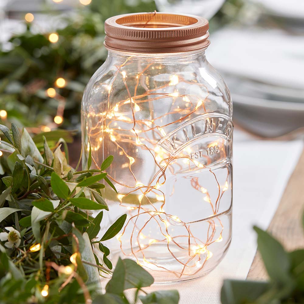 Beautiful Botanics Rose Gold LED String Lights - Main Image | My Wedding Favors