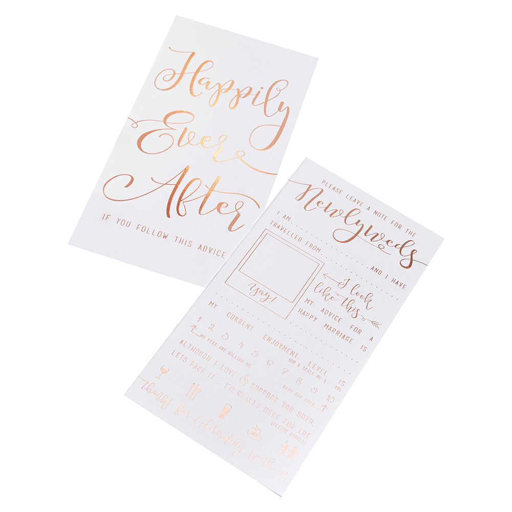 Beautiful Botanics Rose Gold Happily Ever After Advice Cards (Set of 10)