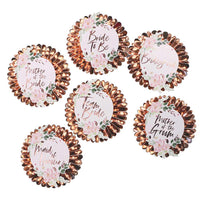 Thumbnail for Team Bride Rose Gold Bridal Party Pins - Alternate Image 2 | My Wedding Favors
