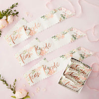 Thumbnail for Team Bride Rose Gold Paper Sash (Set of 6) - Alternate Image 2 | My Wedding Favors