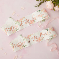Thumbnail for Mother of the Bride/Groom Rose Gold Paper Sash (Set of 2) - Alternate Image 2 | My Wedding Favors