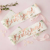 Thumbnail for Bridesmaid Rose Gold Paper Sash (Set of 2) - Alternate Image 2 | My Wedding Favors