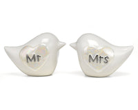 Thumbnail for Mr. & Mrs. Porcelain Love Birds Cake Topper - Main Image | My Wedding Favors