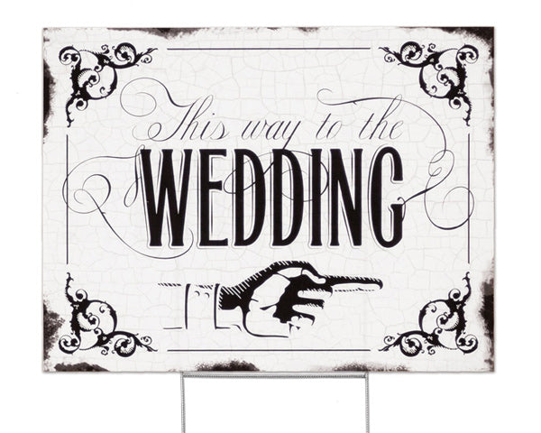 Vintage Wedding Directional Sign - Alternate Image 2 | My Wedding Favors