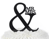 Thumbnail for Mr. & Mrs. Black Acrylic Cake Topper - Main Image | My Wedding Favors