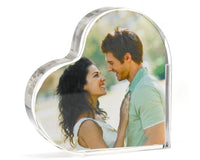 Thumbnail for Photo Heart Acrylic Cake Topper - Main Image | My Wedding Favors
