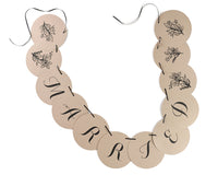 Married Rustic Wreath Banner - Main Image | My Wedding Favors