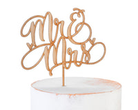 Mr. & Mrs. Wood Cake Topper - Main Image | My Wedding Favors