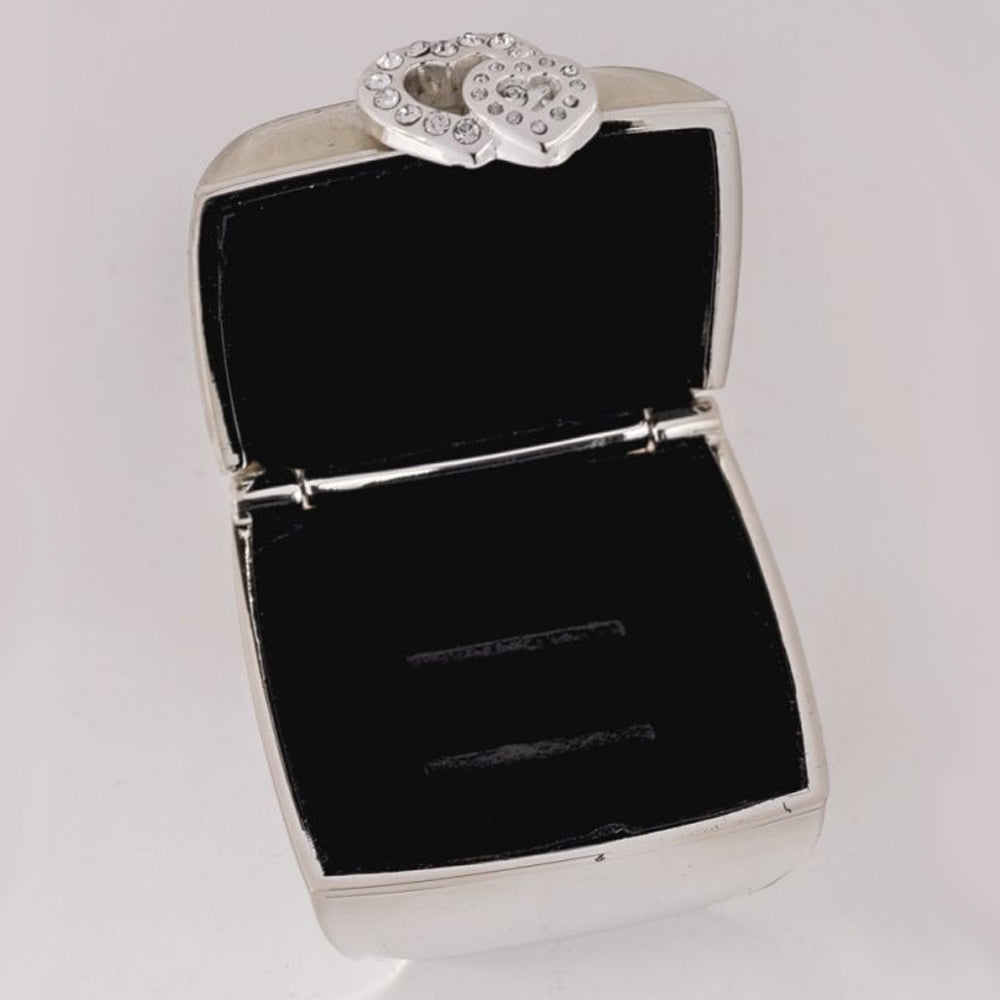 Double Heart Decorative Ring Box - Alternate Image 2 | My Wedding Favors