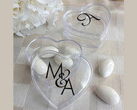 Thumbnail for Monogram Heart Acrylic Favor Box - Main Image | My Wedding Favors