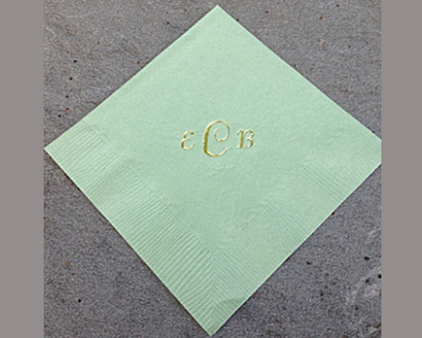 Monogram Napkins (Pack of 50) - Main Image | My Wedding Favors