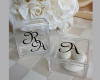 Thumbnail for Monogram Square Acrylic Favor Box - Main Image | My Wedding Favors