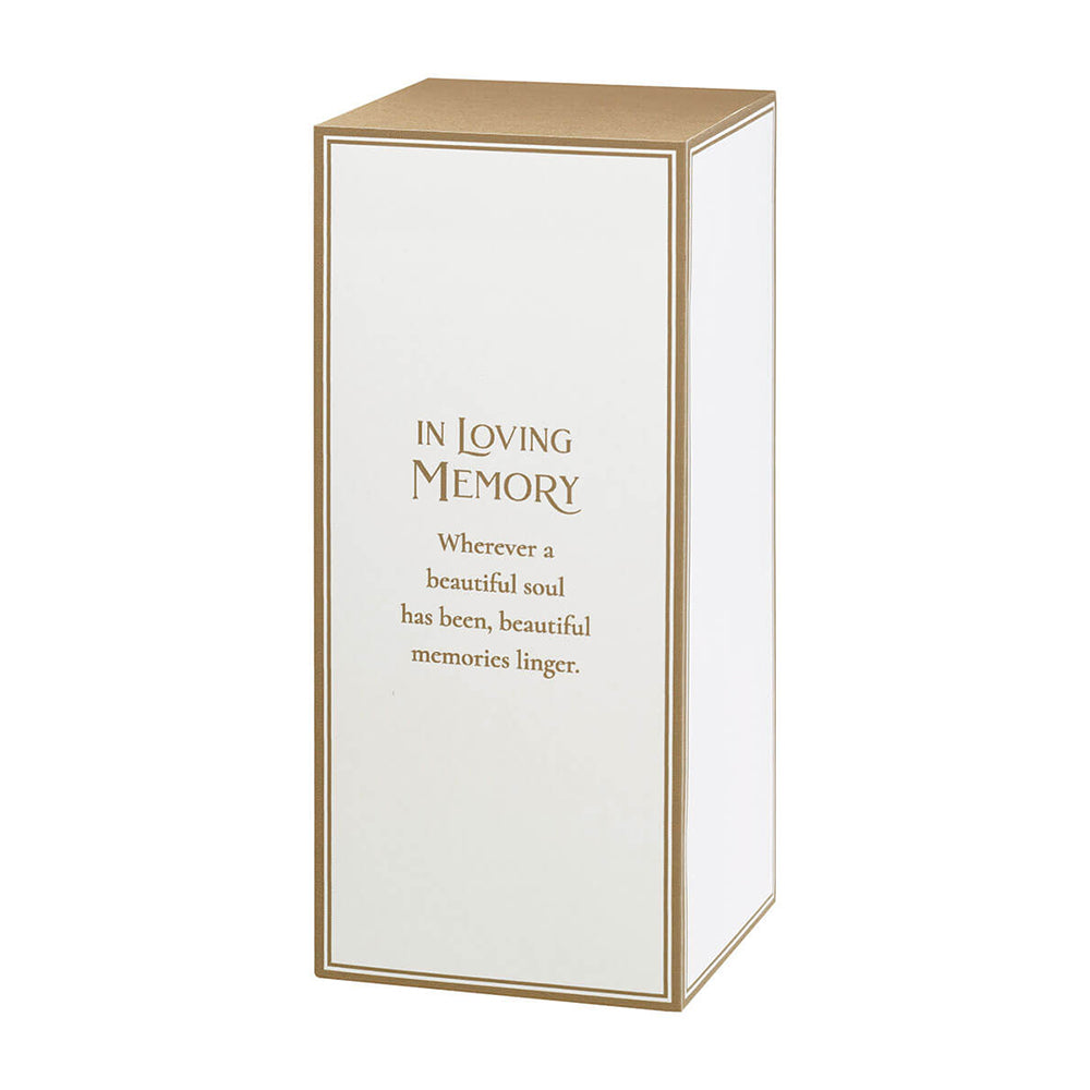 In Loving Memory Memorial LED Glass Candle Holder with Verse