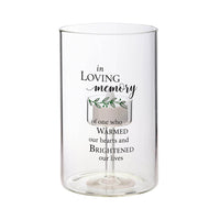 Thumbnail for In Loving Memory Memorial LED Glass Tea Light Holder with Verse