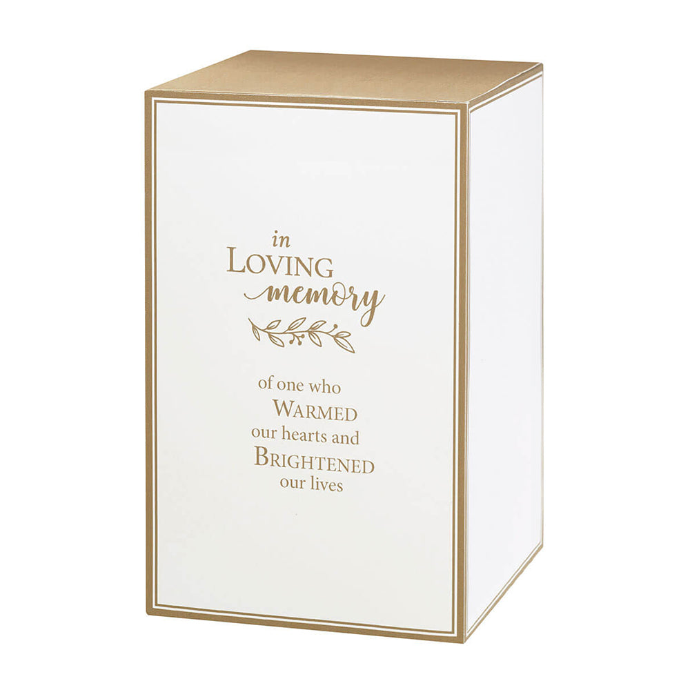 In Loving Memory Memorial LED Glass Tea Light Holder with Verse