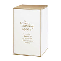 Thumbnail for In Loving Memory Memorial LED Glass Tea Light Holder with Verse