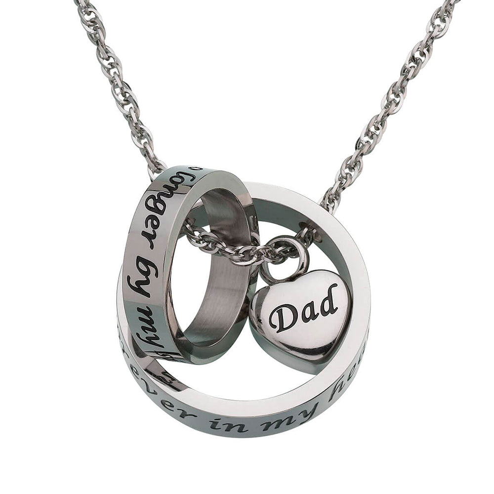 Dad Forever in my Heart Memorial Necklace