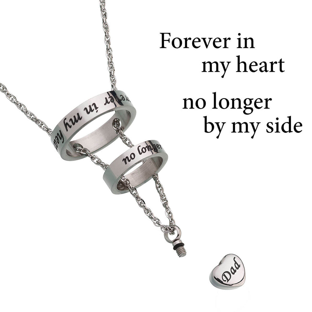 Dad Forever in my Heart Memorial Necklace