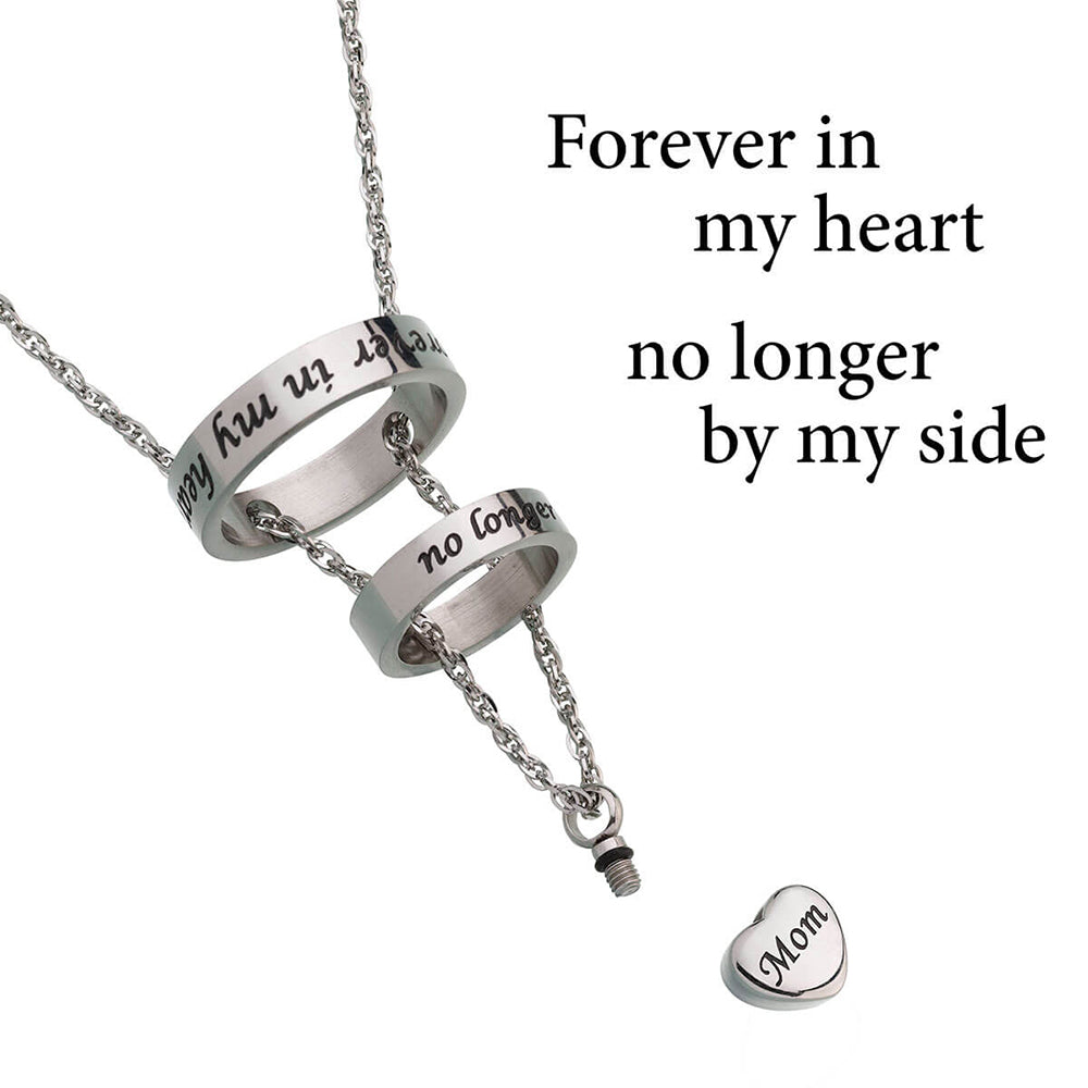 Mom Forever in my Heart Memorial Necklace
