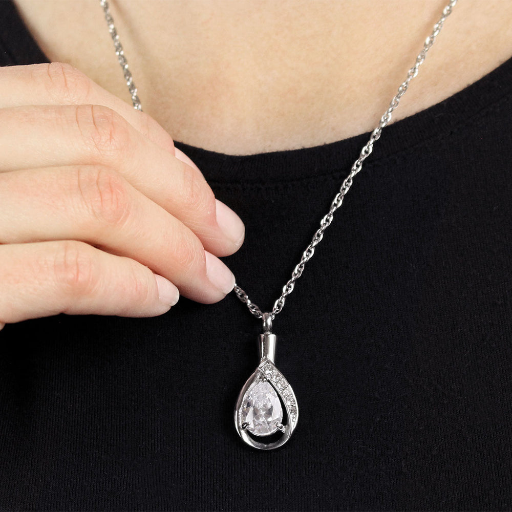 Tear Drop Memorial Pendant Necklace