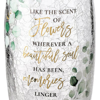 Thumbnail for Botanical Crackle Glass Memorial Vase with Sympathy Verse